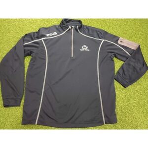 Penn State Nittany Lions Jacket Mens Large Black PING‎ Golf  Performance 1/4 Zip